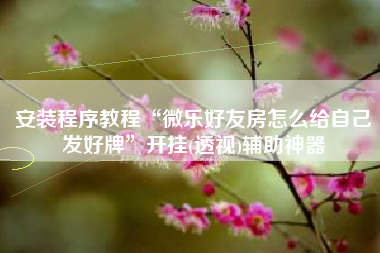 安装程序教程“微乐好友房怎么给自己发好牌”开挂(透视)辅助神器