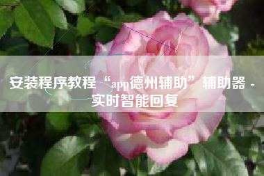 安装程序教程“app德州辅助	”辅助器 - 实时智能回复