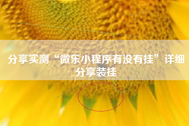 分享实测“微乐小程序有没有挂	”详细分享装挂