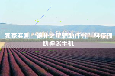 独家实测“德扑之星辅助作弊	”科技辅助神器手机