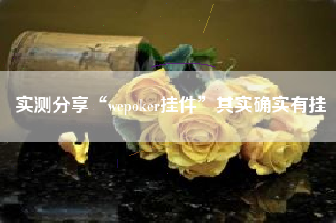 实测分享“wepoker挂件”其实确实有挂