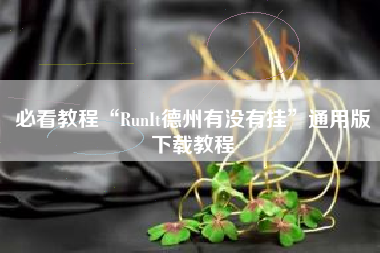 必看教程“RunIt德州有没有挂”通用版下载教程