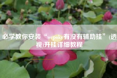 必学教你安装“wepoke有没有辅助挂	”(透视)开挂详细教程