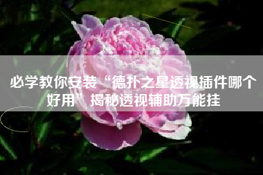 必学教你安装“德扑之星透视插件哪个好用”揭秘透视辅助万能挂