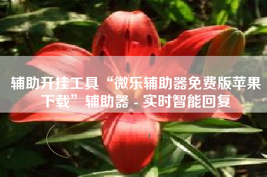 辅助开挂工具“微乐辅助器免费版苹果下载	”辅助器 - 实时智能回复