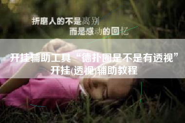 开挂辅助工具“德扑圈是不是有透视”开挂(透视)辅助教程