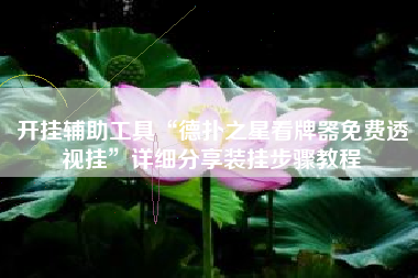 开挂辅助工具“德扑之星看牌器免费透视挂”详细分享装挂步骤教程