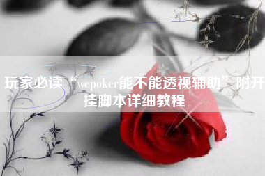 玩家必读“wepoker能不能透视辅助	”附开挂脚本详细教程