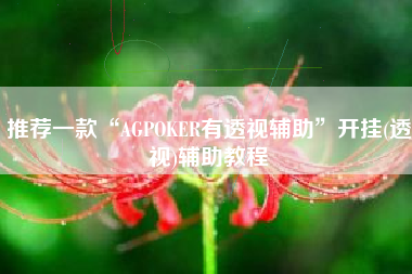 推荐一款“AGPOKER有透视辅助”开挂(透视)辅助教程