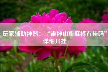 玩家辅助神器：“雀神山庄麻将有挂吗	”详细开挂