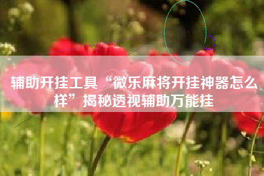 辅助开挂工具“微乐麻将开挂神器怎么样”揭秘透视辅助万能挂