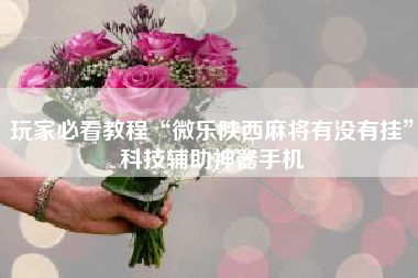 玩家必看教程“微乐陕西麻将有没有挂”科技辅助神器手机