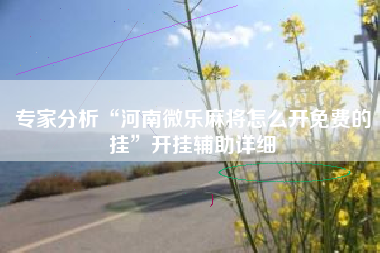 专家分析“河南微乐麻将怎么开免费的挂	”开挂辅助详细