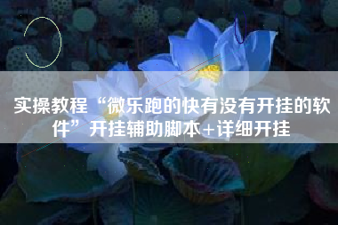 实操教程“微乐跑的快有没有开挂的软件	”开挂辅助脚本+详细开挂