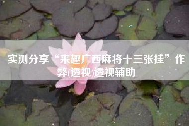 实测分享“来趣广西麻将十三张挂”作弊(透视)透视辅助