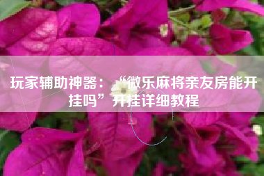 玩家辅助神器：“微乐麻将亲友房能开挂吗	”开挂详细教程