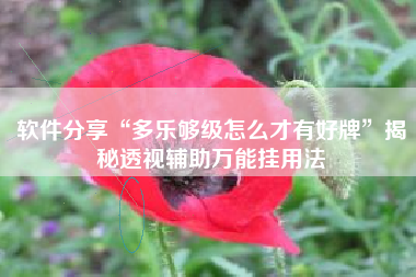 软件分享“多乐够级怎么才有好牌”揭秘透视辅助万能挂用法