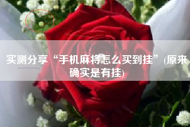 实测分享“手机麻将怎么买到挂”(原来确实是有挂)