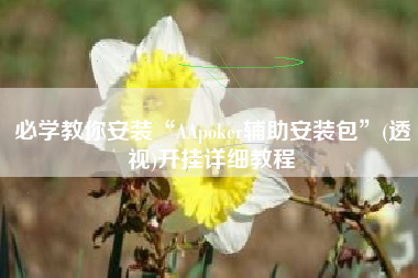 必学教你安装“AApoker辅助安装包	”(透视)开挂详细教程