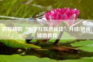 教程辅助“卡丁互娱透视挂	”开挂(透视)辅助教程
