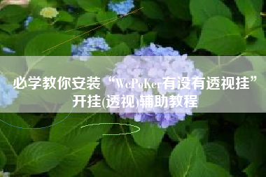 必学教你安装“WePoKer有没有透视挂”开挂(透视)辅助教程