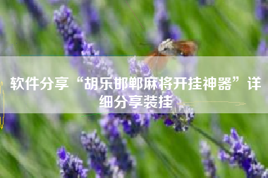 软件分享“胡乐邯郸麻将开挂神器”详细分享装挂