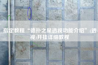 指定教程“德扑之星透视功能介绍”(透视)开挂详细教程