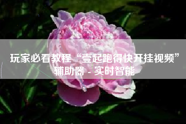 玩家必看教程“壹起跑得快开挂视频”辅助器 - 实时智能