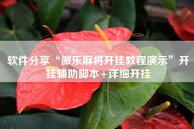 软件分享“微乐麻将开挂教程演示”开挂辅助脚本+详细开挂