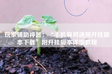 玩家辅助神器：“手机麻将通用开挂脚本下载	”附开挂脚本详细教程